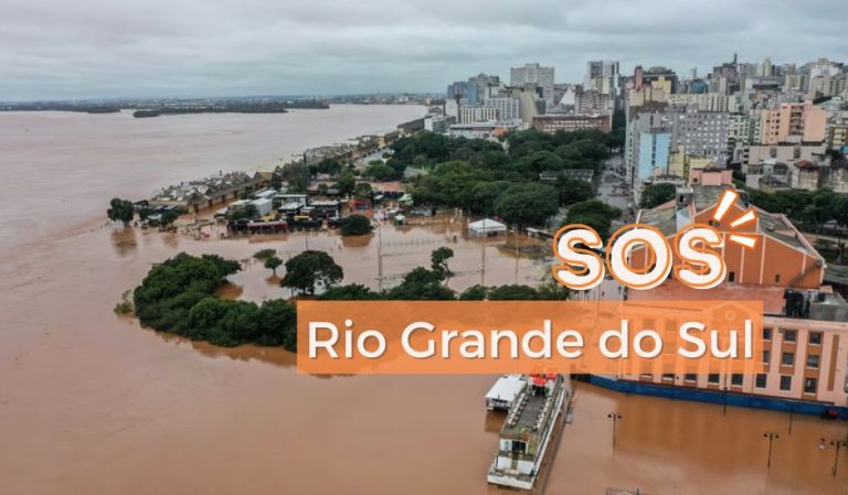 Imagem dos alagamentos do Rio Grande do Sul
